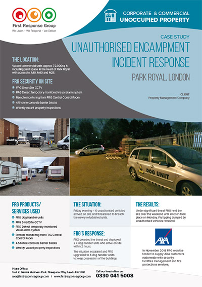 Park Royal: Unauthorised encampment incident response