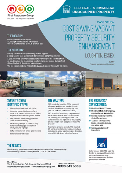 Loughton: Cost Saving Vacant Property Security Enhancement